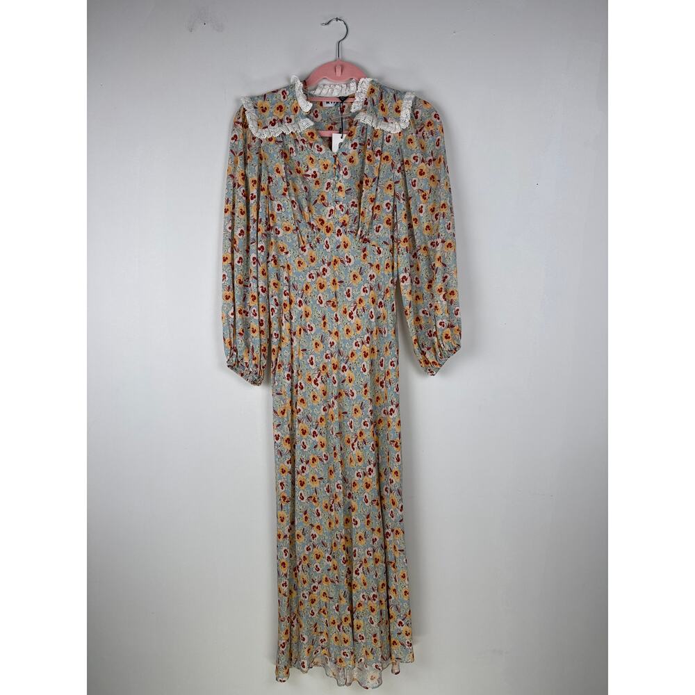 RIXO Floral Prairie Maxi Dress Sz.XXS